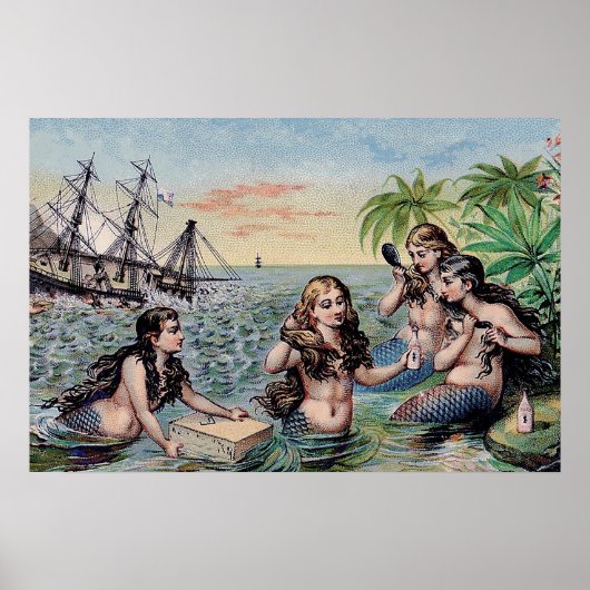 マーメイドアンティーク魔法航海の海 ポスター (正面)