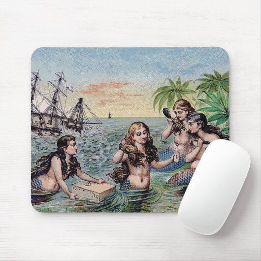 マーメイドアンティーク魔法航海の海 マウスパッド (マウス)