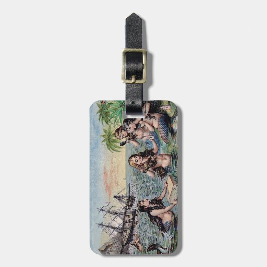 マーメイドアンティーク魔法航海の海 ラゲッジタグ (正面縦)