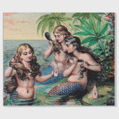 マーメイドアンティーク魔法航海の海 ラッピングペーパー (フラット)