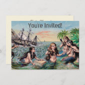 マーメイドアンティーク魔法航海の海 招待状 (正面/裏面)