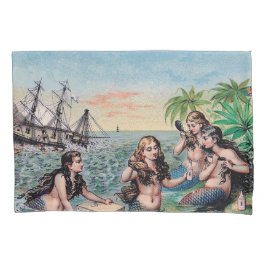 マーメイドアンティーク魔法航海の海 枕カバー