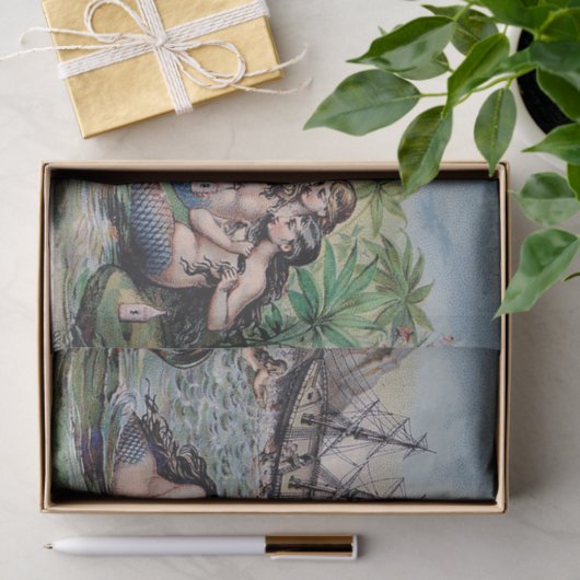 マーメイドアンティーク魔法航海の海 薄葉紙 (ギフト)