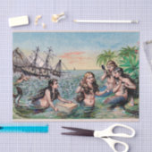マーメイドアンティーク魔法航海の海 薄葉紙 (クラフト)