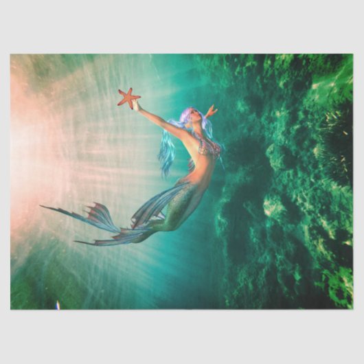 マーメイドアンドスターフィッシュティッシュペーパー 薄葉紙 (正面)