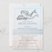 マーメイドアンドドルフィンブライダルシャワー 招待状 (正面)