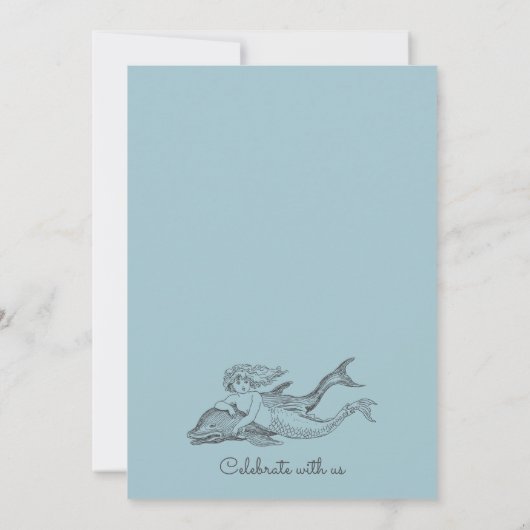 マーメイドアンドドルフィンブライダルシャワー 招待状 (裏面)