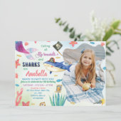 マーメイドアンドパイレーツ誕生日招待状 招待状 (スタンド正面)