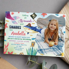 マーメイドアンドパイレーツ誕生日招待状 招待状
