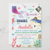 マーメイドアンドパイレーツ誕生日招待状 招待状 (正面)