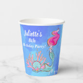マーメイドアンドパールクラム誕生日 紙コップ (裏面)
