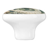 マーメイドアールヌーボーフェイクレリーフ、 浮き彫りミントR海シー セラミックノブ (側面)