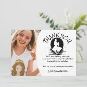 マーメイドイエローバースデーパーティーありがとう招待状 招待状 (スタンド正面)