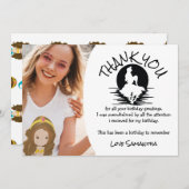 マーメイドイエローバースデーパーティーありがとう招待状 招待状 (正面/裏面)