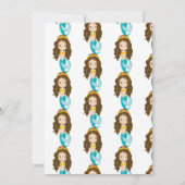 マーメイドイエローバースデーパーティーの招待 招待状 (裏面)