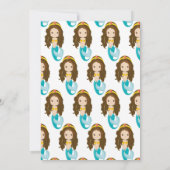 マーメイドイエローバースデーパーティーの招待 招待状 (裏面)