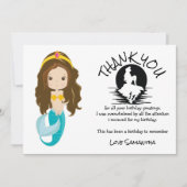 マーメイドイエロー誕生日サンキュー 招待状 (正面)