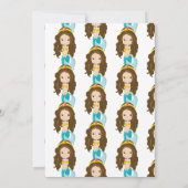 マーメイドイエロー誕生日サンキュー 招待状 (裏面)