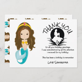 マーメイドイエロー誕生日サンキュー 招待状