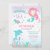 マーメイドイルカ招待状アンダーザシー 招待状 (正面)