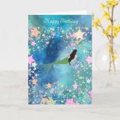 マーメイドインザスターズ誕生日 カード (黄色い花)