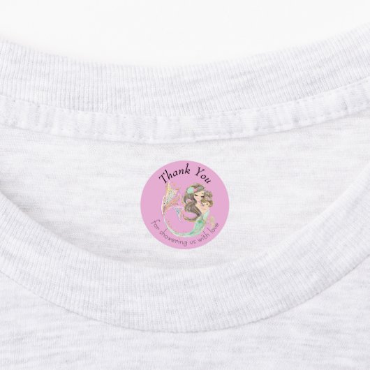 マーメイドインスパイア赤ちゃんシャワー ラベル (貼付)