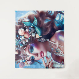 マーメイドウィズシートレシーズジュエリー タペストリー