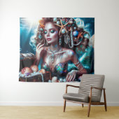 マーメイドウィズシートレシーズジュエリー タペストリー (インサイチュ(横))