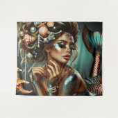 マーメイドウィズシートレシーズジュエリー タペストリー (正面(横))