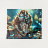 マーメイドウィズシートレシーズジュエリー タペストリー (正面(横))