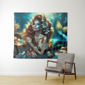 マーメイドウィズシートレシーズジュエリー タペストリー (インサイチュ(横))