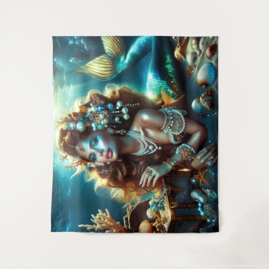 マーメイドウィズシートレシーズジュエリー タペストリー (正面)