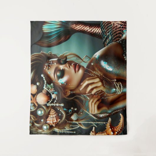 マーメイドウィズシートレシーズジュエリー タペストリー (正面)