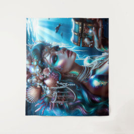 マーメイドウィズシートレシーズジュエリー タペストリー