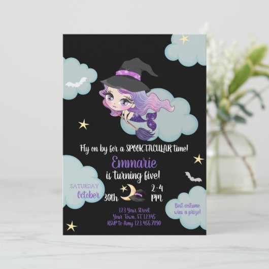 マーメイドウィッチハローウィンパーティ招待状 招待状 (スタンド正面)