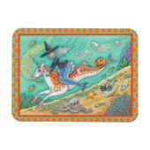 マーメイドウィッチ、ハロウィンマーホースファンタジー磁石 マグネット (横)