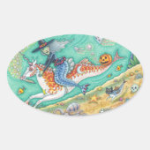 マーメイドウィッチ、ハロウィーンマーホースファンタジーシール 楕円形シール (正面)