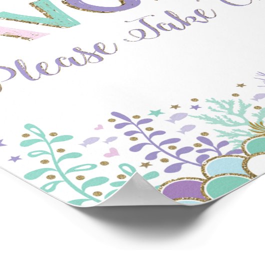 マーメイドウィビッズサインキャンディバーシーパーティーデコール ポスター (角)