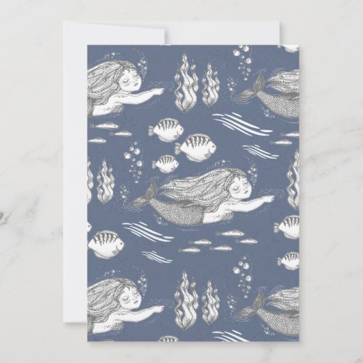 マーメイドウィンタープールパーティの招待状 (裏面)