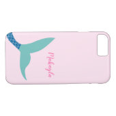 マーメイドウイスパー:ピンクとブルーのTa付き電話ケース Case-Mate iPhoneケース (裏面(横))