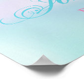 マーメイドウェルカムサインベビーシャワーアフリカ系アメリカ人 ポスター (角)