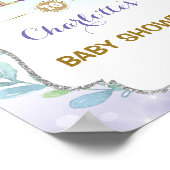 マーメイドウェルカムサインベビーシャワー海ブライダルデコール ポスター (角)