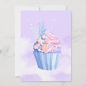 マーメイドウォーターカラーバースデーパーティー 招待状 (裏面)