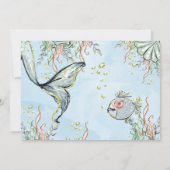 マーメイドウォーターカラーベビーシャワー招待状 招待状 (裏面)