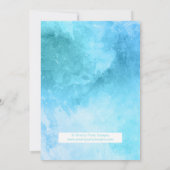 マーメイドウォーターカラー金ゴールド誕生日招待状 招待状 (裏面)