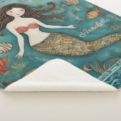 マーメイドウォーターパーソナライズされたカラー シェルパブランケット (3/4)