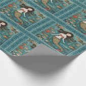 マーメイドウォーターパーソナライズされたカラー ラッピングペーパー (角)