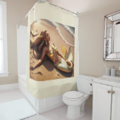 マーメイドウズオンビーチ シャワーカーテン (インサイチュ)