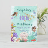 マーメイドエイジダークヘアザシーズ誕生日 招待状 (スタンド正面)