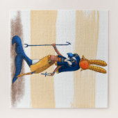 マーメイドエジプト《鳥》ハヤブサ戦争の神ファンタジー ジグソーパズル (横)